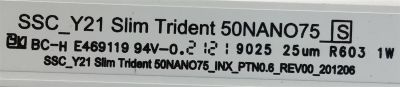 KIT DE LED'S PARA TV LG ( 6 PZ ) / NUMERO DE PARTE EAV65018201 / SSC_Y21 SLIM TRIDEN 50NANO75_S / SSC_Y21 SLIM TRIDEN 50NANO75_INX_PTN20.6_REV00_201206 / PANEL NC500TQG -VXKP1 / MODELO 50NANO75UPA - Imagen 3